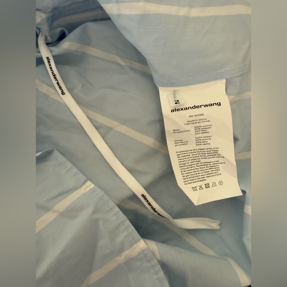 AUTHENTIC Alexander wang shirt with diamond halter neck detail FIRM PRICE - Picture 7 of 15